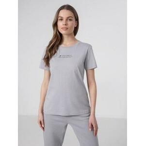 4F Dámské bavlněné tričko, cold, light, grey, XS