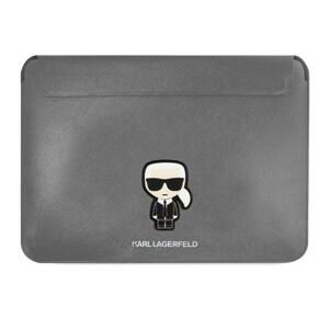 Karl Lagerfeld Saffiano Ikonik Computer Sleeve 16" Silver