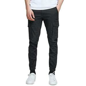 Jack&Jones Pánské kalhoty JPSTPAUL JJFLAKE Slim Fit 12139912 Black 33/32