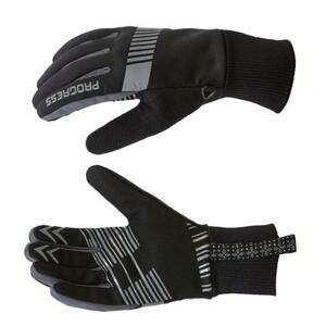 PROGRESS SNOWSPORT GLOVES zimní běžkařské rukavice XL černá/šedá
