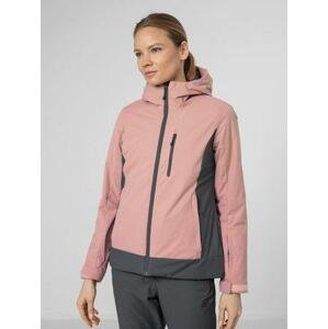4F Dámská lehká lyžařská bunda, dark, pink, XS