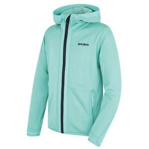 Husky Dětská mikina s kapucí Artic Zip K turquoise/black blue 152