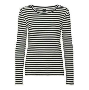 Vero Moda Dámské triko VMNATASHA Slim Fit 10268961 Snow White BLACK M