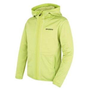 Husky Dětská mikina s kapucí Artic Zip K br. green/dk. khaki 140