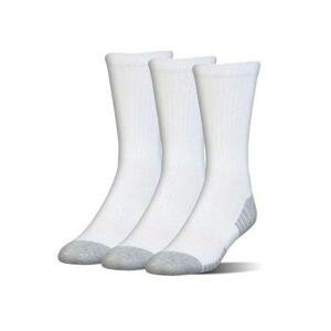 Under Armour Dětské sportovní ponožky HeatGear 3pk Crew Yth - velikost M white S, Bílá