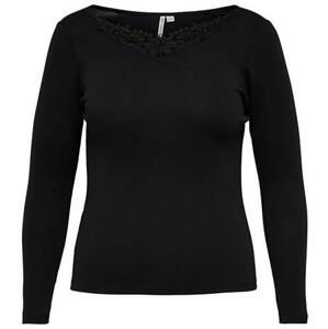 ONLY CARMAKOMA Dámské triko CARKIRAZ Regular Fit 15242116 Black 5XL/6XL