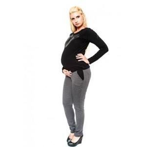 Těhotenské kalhoty  Be MaaMaa - NINA šedá XS (32-34)