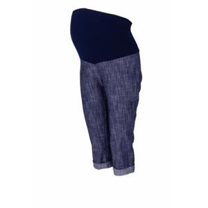 Be MaaMaa Těhotenské 3/4 kalhoty s elastickým pásem - granát/melírované L (40)