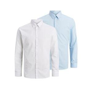 Jack&Jones 2 PACK - pánská košile JJJOE Slim Fit 12182995 Cashmere Blue M