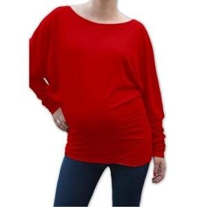 Be MaaMaa symetrická těhotenská tunika červená