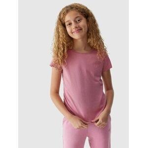 4F Dětské bavlněné tričko - velikost 146 pink 158, Růžová