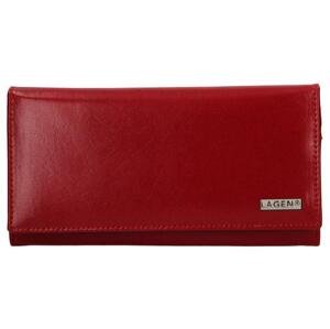 Lagen Dámská kožená peněženka 50452 Red-bck
