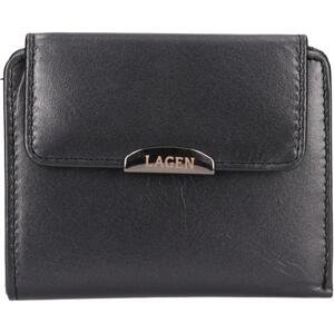 Lagen Dámská kožená peněženka 50722 METALIC BLACK