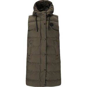 Weather report Dámská vesta Chief W Long Puffer Vest black ink 38