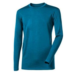 PROGRESS ORIGINAL LS MERINO men's T-shirt M petrol melír