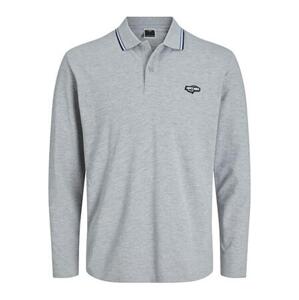 Jack&Jones Pánské polo triko Standard Fit JCOLOGAN 12247033 Light Grey Melange S