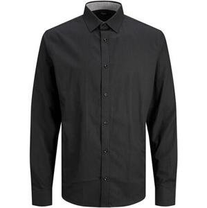 Jack&Jones Pánská košile JPRBLABELFAST Comfort Fit 12239027 Black M