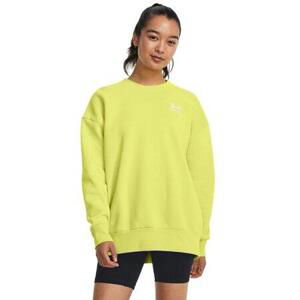 Under Armour Dámská oversize mikina Essential Flc OS Crew lime yellow S