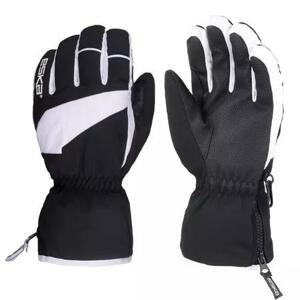 Eska Lyžařské rukavice Mykel black/white 6, Černá / bílá