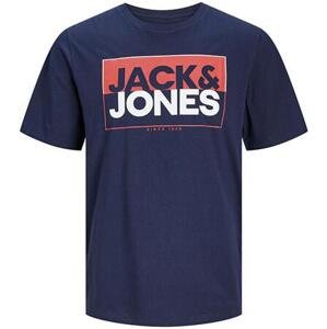 Jack&Jones Pánské triko JCOBOX Standard Fit 12248123 Navy Blazer L
