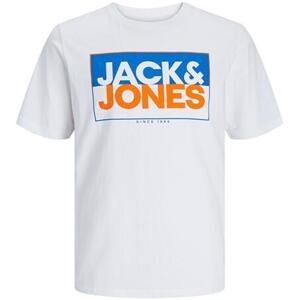 Jack&Jones Pánské triko JCOBOX Standard Fit 12248123 White XXL