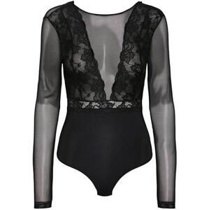 Pieces Dámské body PCSICCA 17141142 Black S