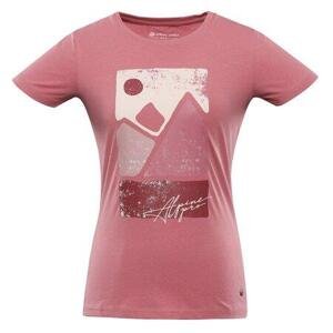 ALPINE PRO Dámské bavlněné triko GARIMA dusty rose varianta pa L, Růžová