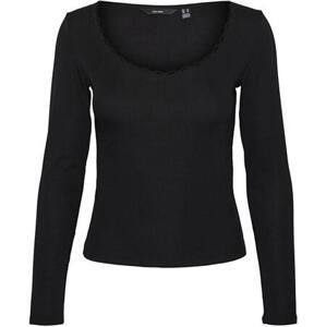 Vero Moda Dámské triko VMGEMMA Regular Fit 10298842 Black XL