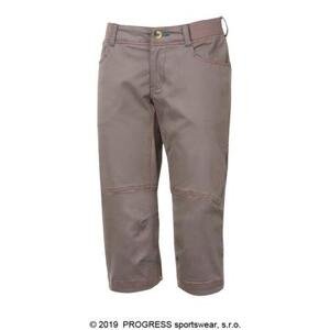 PROGRESS PAPRICA 3Q dámské outdoorové 3/4 kalhoty S šedohnědá