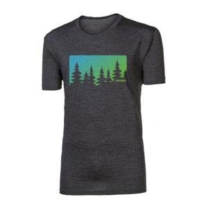 PROGRESS HRUTUR "FOREST" pánské merino triko S šedý melír