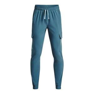 Under Armour Chlapecké tepláky Pennant Woven Cargo Pant - velikost YL static blue YXL