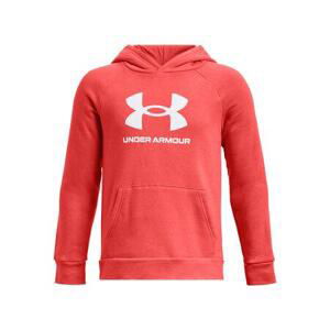 Under Armour Chlapecká mikina Rival Fleece BL Hoodie venom red YXS