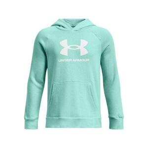 Under Armour Chlapecká mikina Rival Fleece BL Hoodie neo turquoise YL