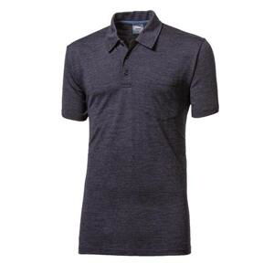 PROGRESS ELIXIR men's merino polo shirt L modrý melír, Modrá