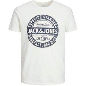 Jack&Jones Pánské triko JJEJEANS Standard Fit 12232972 Cloud Dancer S