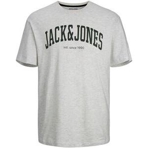 Jack&Jones Pánské triko JJEJOSH Relaxed Fit 12236514 White Melange M