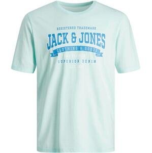 Jack&Jones Pánské triko JJELOGO Standard Fit 12246690 Soothing Sea XL