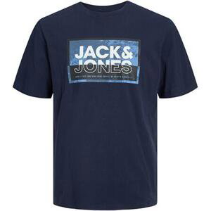 Jack&Jones Pánské triko JCOLOGAN Standard Fit 12253442 Navy Blazer M