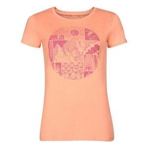 ALPINE PRO Dámské triko z organické bavlny ECCA peach pink varianta pb S, Oranžová