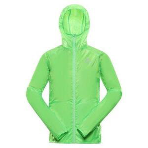 ALPINE PRO Pánská ultralehká bunda s impregnací BIK neon green gecko XXL, Zelená