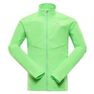 ALPINE PRO Pánská softshellová bunda s membránou MULT neon green gecko XS