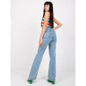Fashionhunters Sevi modré džíny s vysokým pasem velikost: 29