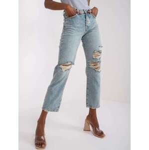 Fashionhunters Alexis RUE PARIS světle modré rovné dámské džíny velikost: 34
