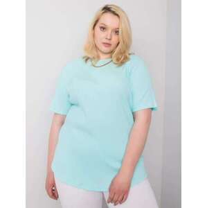 Fashionhunters Mint plus size pruhovaná halenka 2XL, XXL