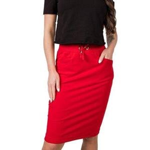 Fashionhunters Červená mikina, velikost sukně: M