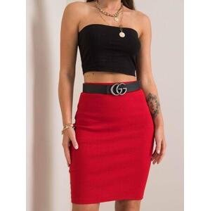 Fashionhunters RUE PARIS Červená tužková sukně, velikost: S / M
