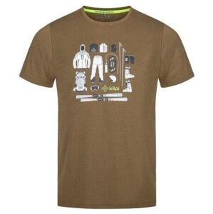 Kilpi Pánské tričko s krátkým rukávem TORNES-M Tmavá Zelená Velikost: 3XL, DGN, XXXL