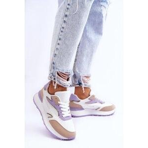 Kesi Dámská sportovní obuv na platformě Bílo-fialová Henley 36, Bílá, ||, Odstíny, fialové
