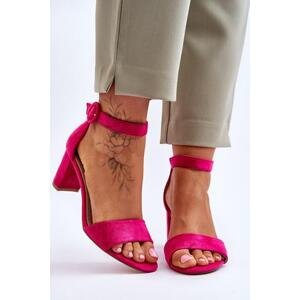 Kesi Dámské Sandály Na Podpatku semiš Fuchsie Lexi 38, Odstíny, růžové