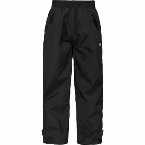 Trespass Dětské nepromokavé kalhoty Echo - velikost 2/3 black 7/8, Černá, 122 - 128